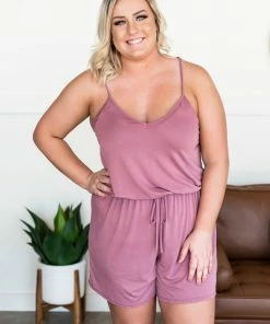No Ship Drop Ship Mainstream-Mauve Summer Romper Apparel