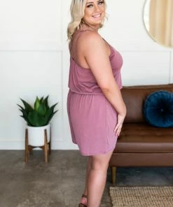 No Ship Drop Ship Mainstream-Mauve Summer Romper Apparel