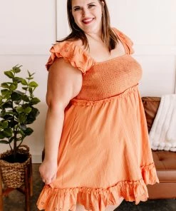 No Ship Drop Ship Make A Stitch Eyelet Detail Dress