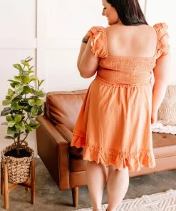 No Ship Drop Ship Make A Stitch Eyelet Detail Dress