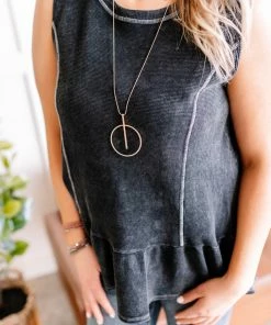 No Ship Drop Ship Me And My Gang Ruffle Hemline Sleeveless Top Apparel