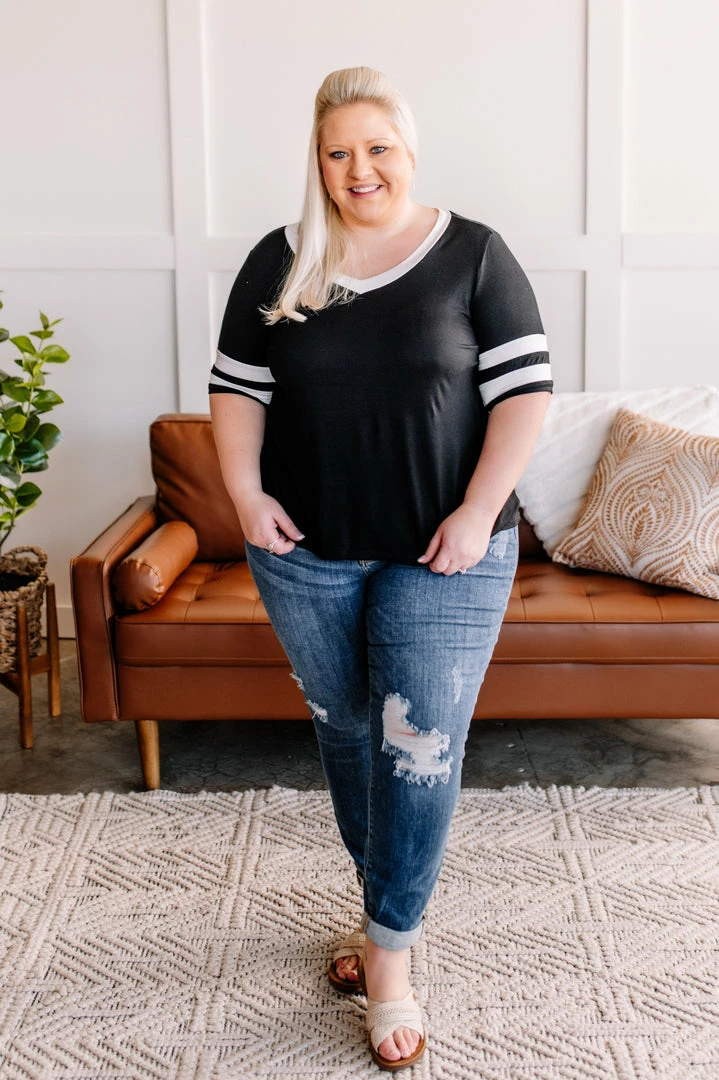 No Ship Drop Ship The Winning Team Top In Black & White (GHG-S) 5 No Ship Drop Ship The Winning Team Top In Black & White (GHG-S)