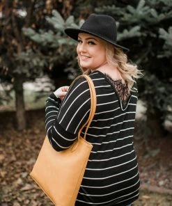 No Ship Drop Ship Seize The Moment Black Lace Striped Top