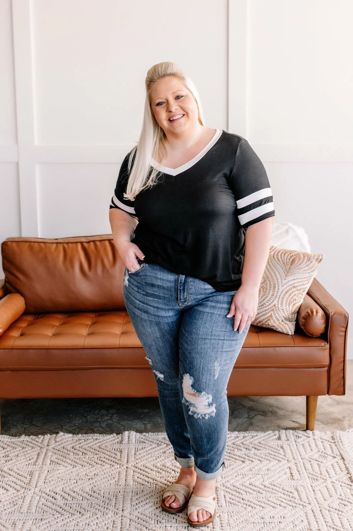 No Ship Drop Ship The Winning Team Top In Black & White (GHG-S) 1 No Ship Drop Ship The Winning Team Top In Black & White (GHG-S)