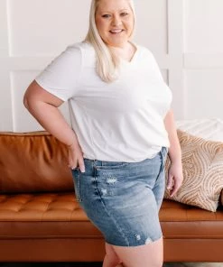 No Ship Drop Ship Apparel The Thighs Have It Judy Blue Thigh Shorts 16 No Ship Drop Ship Apparel The Thighs Have It Judy Blue Thigh Shorts