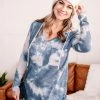 No Ship Drop Ship Nowhere To Hide Tie Dye Top In Vintage Blue (GHG- S, M)