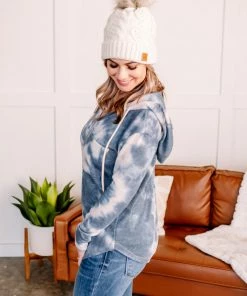 No Ship Drop Ship Apparel Nowhere To Hide Tie Dye Top In Vintage Blue