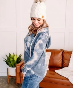 No Ship Drop Ship Nowhere To Hide Tie Dye Top In Vintage Blue (GHG- S, M)