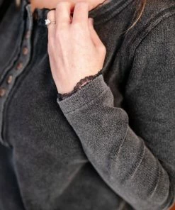 No Ship Drop Ship Just A Few Minor Details Washed Henley Top Apparel