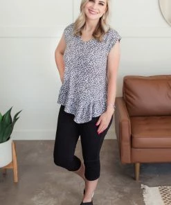 No Ship Drop Ship Iron Out The Details Asymmetrical Top In Leopard