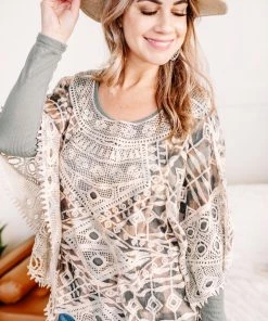 No Ship Drop Ship Apparel Fancy Like Poncho In Animal Print