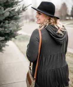 No Ship Drop Ship Tier Me A River Hoodie In Charcoal