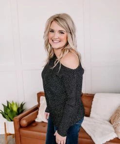 No Ship Drop Ship Apparel Twinkle In Your Eye Top In Silver Bells