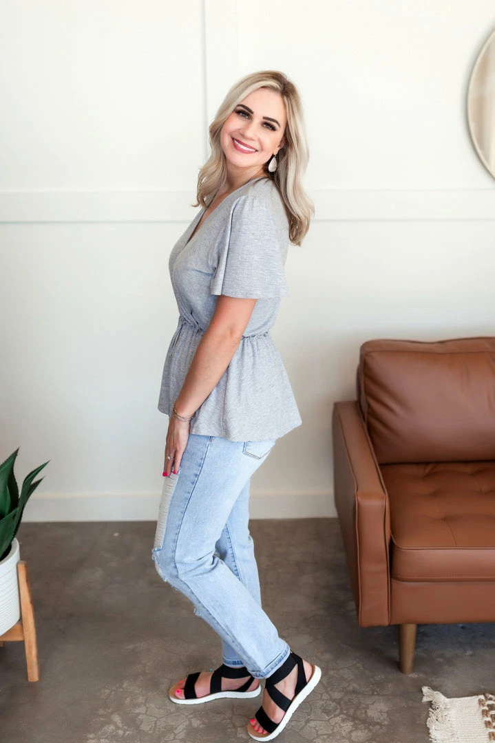 No Ship Drop Ship Come Along With Me Top In Gray 7 No Ship Drop Ship Come Along With Me Top In Gray