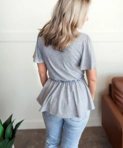 No Ship Drop Ship Come Along With Me Top In Gray 17 No Ship Drop Ship Come Along With Me Top In Gray