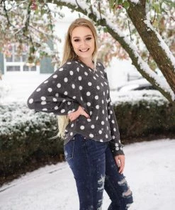 No Ship Drop Ship Positively Glacial Polka Dot Fleece Top 16 No Ship Drop Ship Positively Glacial Polka Dot Fleece Top