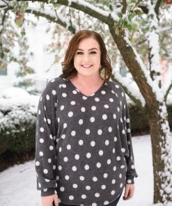 No Ship Drop Ship Positively Glacial Polka Dot Fleece Top 13 No Ship Drop Ship Positively Glacial Polka Dot Fleece Top