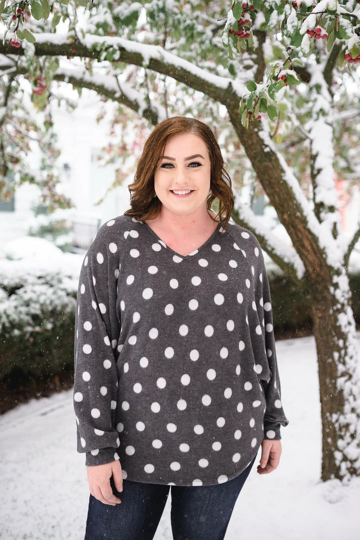 No Ship Drop Ship Positively Glacial Polka Dot Fleece Top 5 No Ship Drop Ship Positively Glacial Polka Dot Fleece Top
