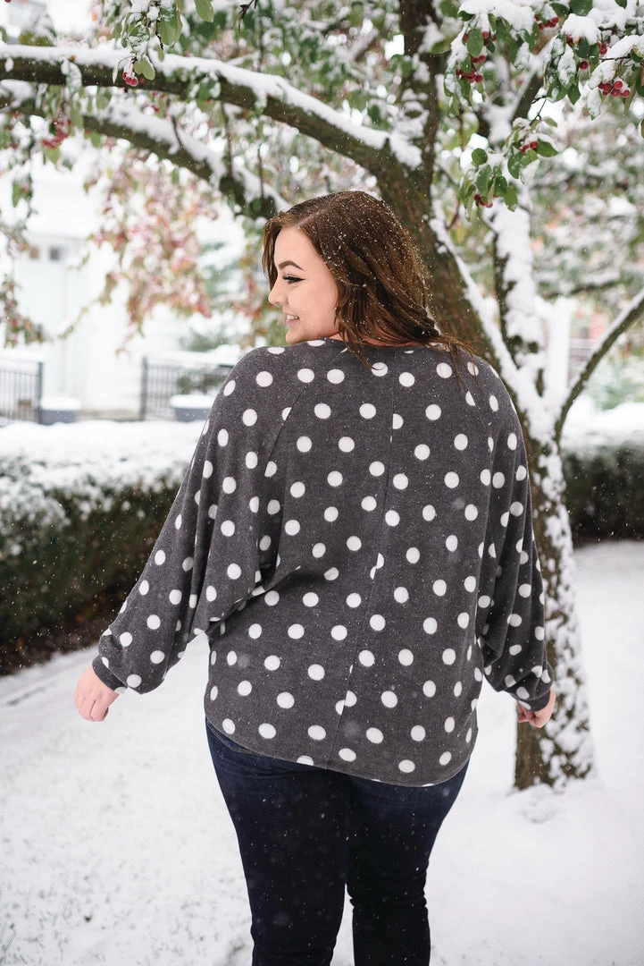 No Ship Drop Ship Positively Glacial Polka Dot Fleece Top 4 No Ship Drop Ship Positively Glacial Polka Dot Fleece Top