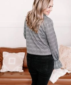 No Ship Drop Ship Apparel Check It Out Black Ruffled Jacket