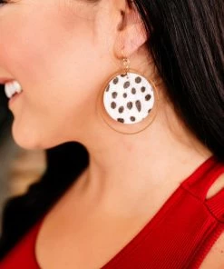 No Ship Drop Ship In The Clear Circle Leopard Earrings Apparel