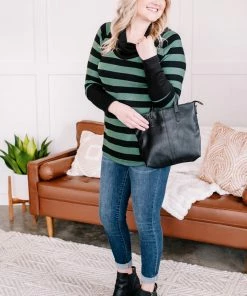 No Ship Drop Ship Turn Of Events Striped Cowl Neck Sweater Apparel