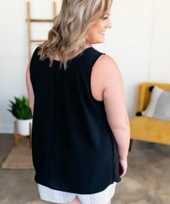 No Ship Drop Ship Tank Heavens Blouse In Black 23 No Ship Drop Ship Tank Heavens Blouse In Black