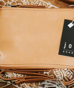 No Ship Drop Ship Crossbody Organizer In Camel By Joy Susan Apparel