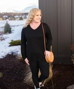 No Ship Drop Ship Just A Little Ruche Top In Black