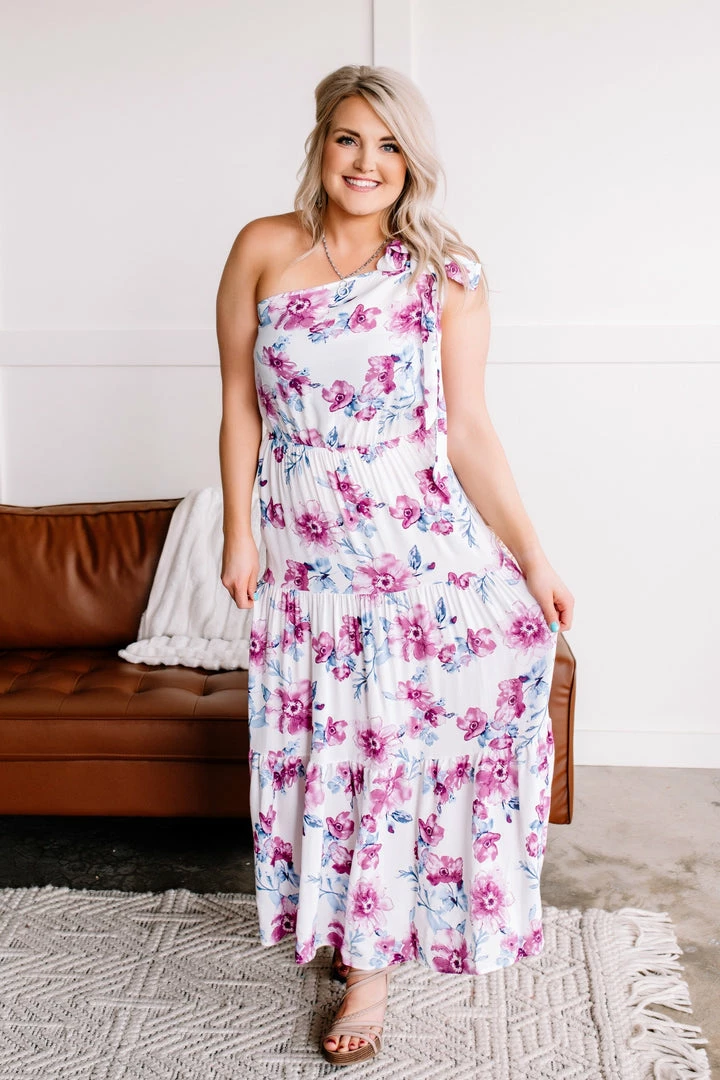 No Ship Drop Ship Apparel A Modern Twist Ribbon Tie Tiered Dress In Purple Floral 1 No Ship Drop Ship Apparel A Modern Twist Ribbon Tie Tiered Dress In Purple Floral