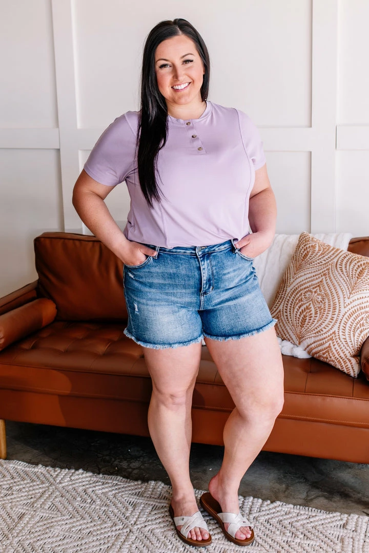 No Ship Drop Ship Decorate My World Button Top In Lavender Apparel 3 No Ship Drop Ship Decorate My World Button Top In Lavender Apparel