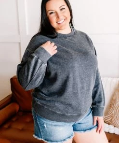 No Ship Drop Ship Drop The Subject Sweatshirt In Charcoal