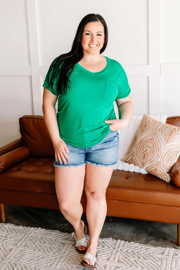 No Ship Drop Ship Pocketful Of Basics In Kelly Green 1 No Ship Drop Ship Pocketful Of Basics In Kelly Green