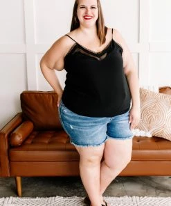 No Ship Drop Ship Basic Instinct Black Lace Cami Apparel