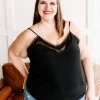 No Ship Drop Ship Basic Instinct Black Lace Cami Apparel