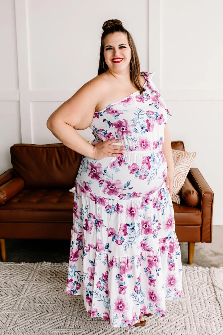 No Ship Drop Ship Apparel A Modern Twist Ribbon Tie Tiered Dress In Purple Floral 4 No Ship Drop Ship Apparel A Modern Twist Ribbon Tie Tiered Dress In Purple Floral