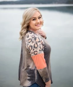 No Ship Drop Ship Split Decision Tie Dye Raglan Top