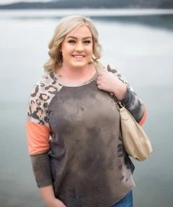 No Ship Drop Ship Split Decision Tie Dye Raglan Top