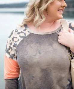 No Ship Drop Ship Split Decision Tie Dye Raglan Top