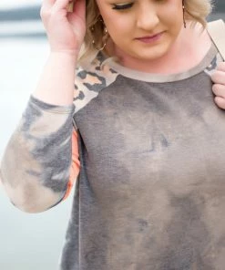 No Ship Drop Ship Split Decision Tie Dye Raglan Top