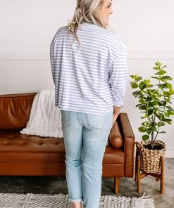 No Ship Drop Ship Go Big Striped Top In Lavender 15 No Ship Drop Ship Go Big Striped Top In Lavender