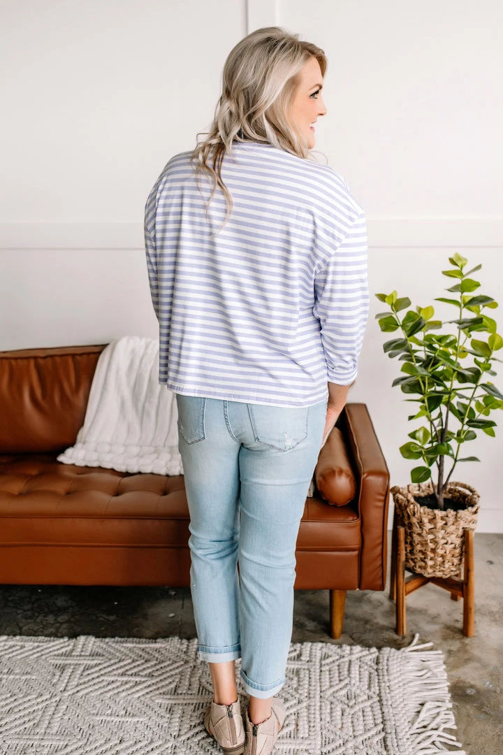 No Ship Drop Ship Go Big Striped Top In Lavender 5 No Ship Drop Ship Go Big Striped Top In Lavender