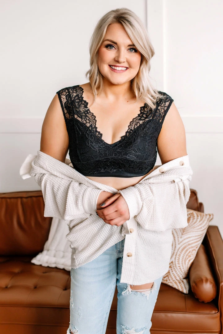 No Ship Drop Ship The Lace Effect Layering Bralette In Black Apparel 1 No Ship Drop Ship The Lace Effect Layering Bralette In Black Apparel