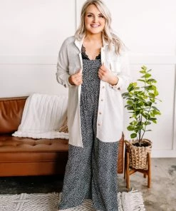 No Ship Drop Ship Crème De La Crème Button Down Waffle Knit Shacket Apparel 16 No Ship Drop Ship Crème De La Crème Button Down Waffle Knit Shacket Apparel