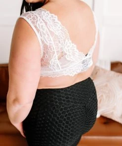 No Ship Drop Ship The Lace Effect Layering Bralette In White