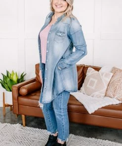 No Ship Drop Ship Worn Around The Edges Tunic In Denim 15 No Ship Drop Ship Worn Around The Edges Tunic In Denim