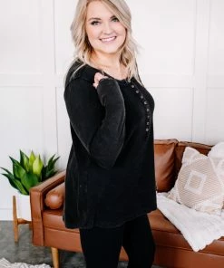 No Ship Drop Ship Just A Few Minor Details Washed Henley Top Apparel