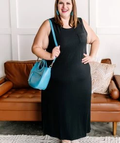 No Ship Drop Ship Apparel Longing For You Midi Dress In Black