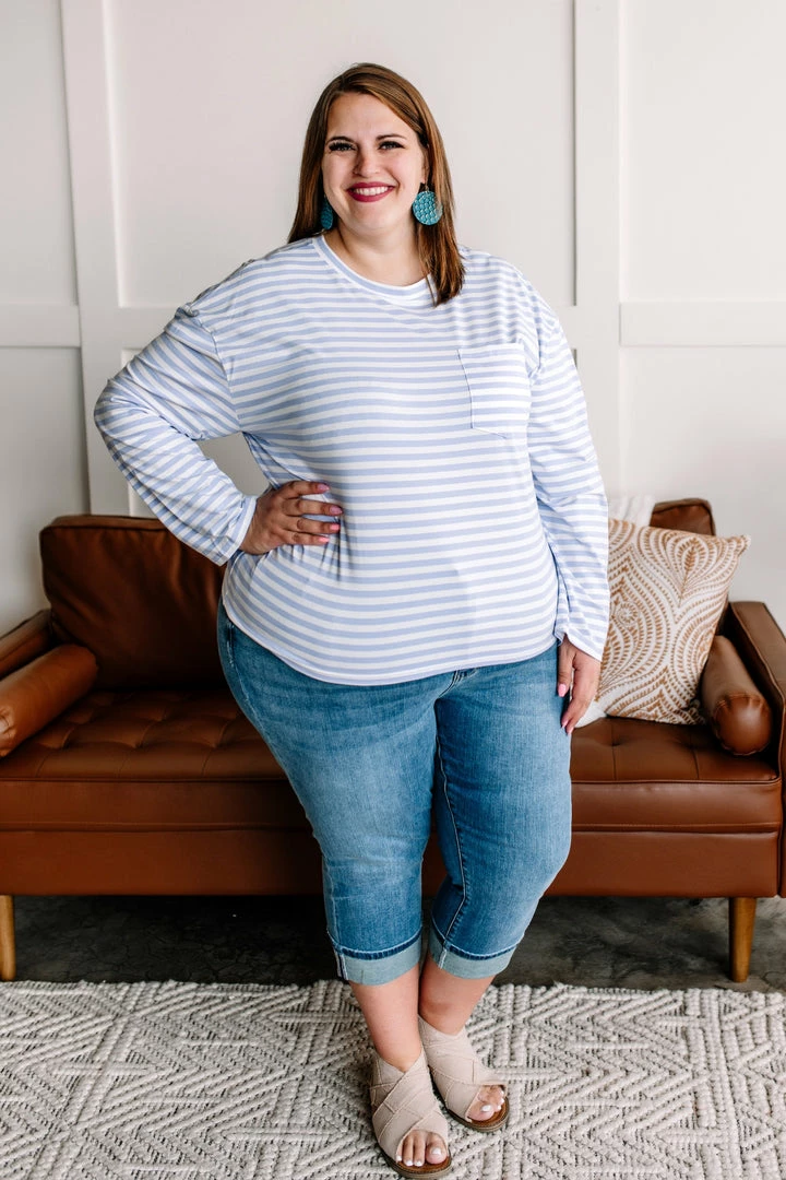 No Ship Drop Ship Go Big Striped Top In Lavender 9 No Ship Drop Ship Go Big Striped Top In Lavender