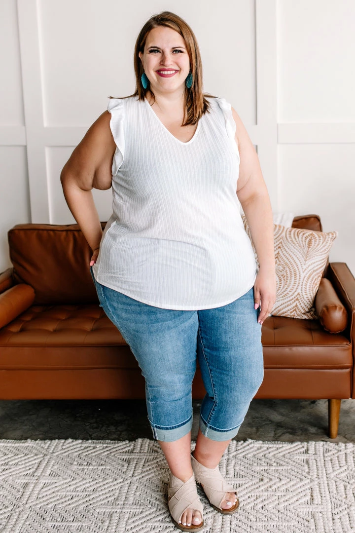 No Ship Drop Ship Apparel Back To The Start Ruffle Pointelle Top In Ivory 3 No Ship Drop Ship Apparel Back To The Start Ruffle Pointelle Top In Ivory